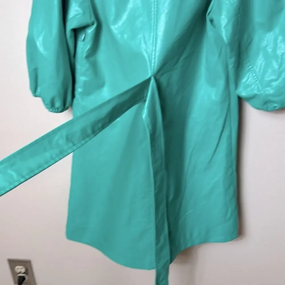 Hosbjerg Free People green Vegan Leather Mini belted Dress